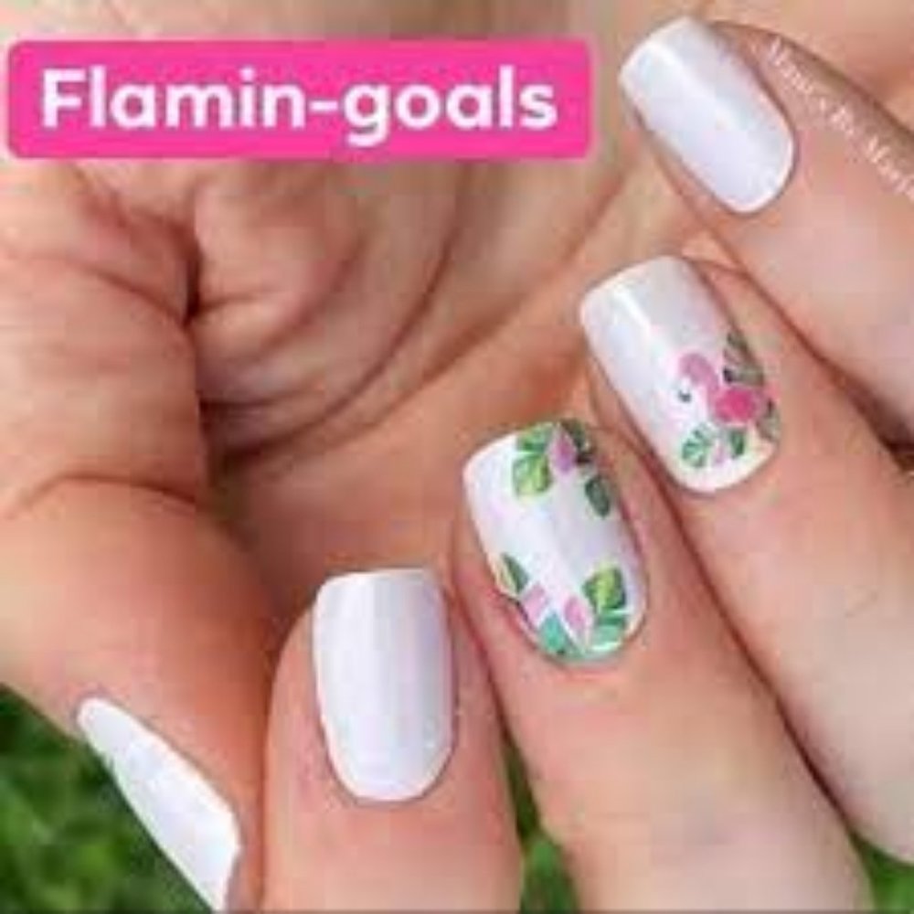 Color Street Flamin-goals Retired Nail Art Design Nail Strips